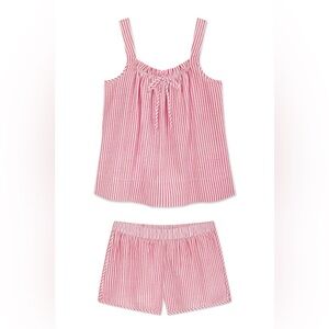 LAKE Pajamas Red Seersucker sz M